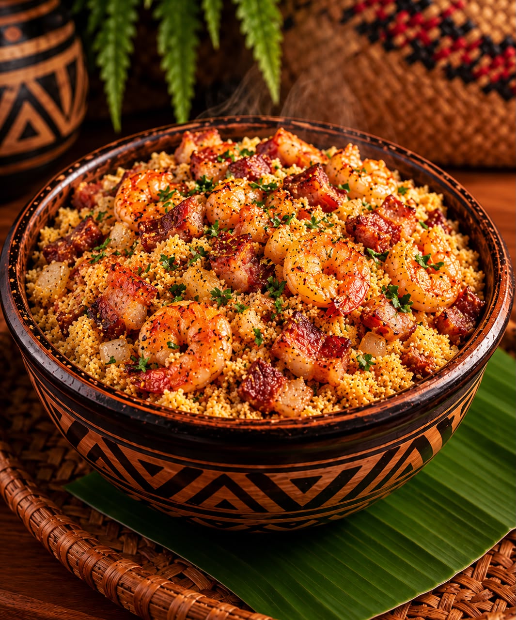 Farofa de Camarão com Bacon