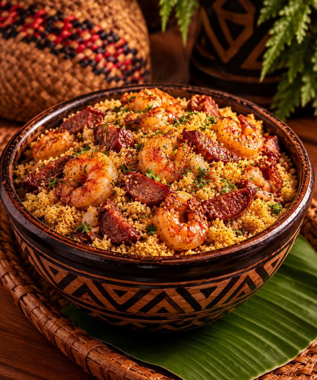 Farofa de Camarão com Calabresa