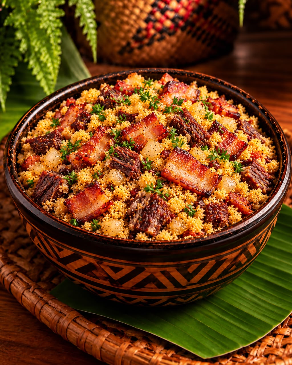 Farofa de Charque com Bacon
